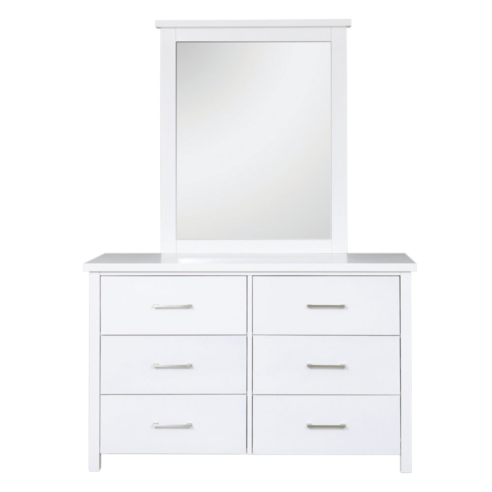 Monarch White Dresser & Mirror Beds 4 U