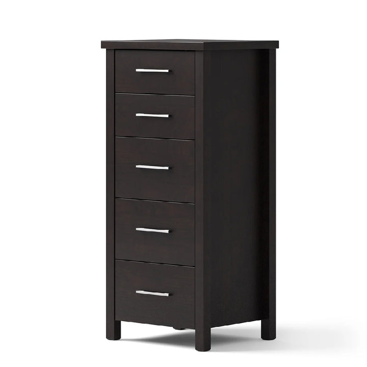 Monarch Black 5 Drawer Slimboy - BEDS4U