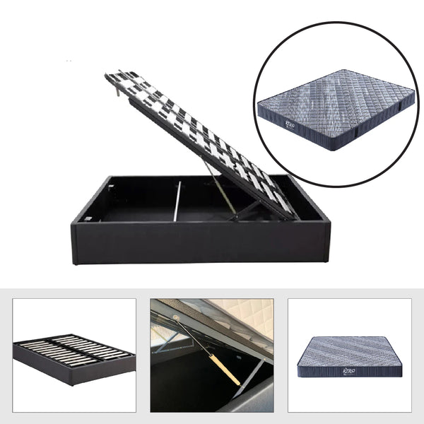 Kyro Essential Mattress + Naki Lift Up Bed - BEDS4U