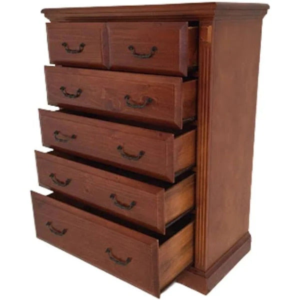 Victoria 6 Drawers Tallboy - BEDSU